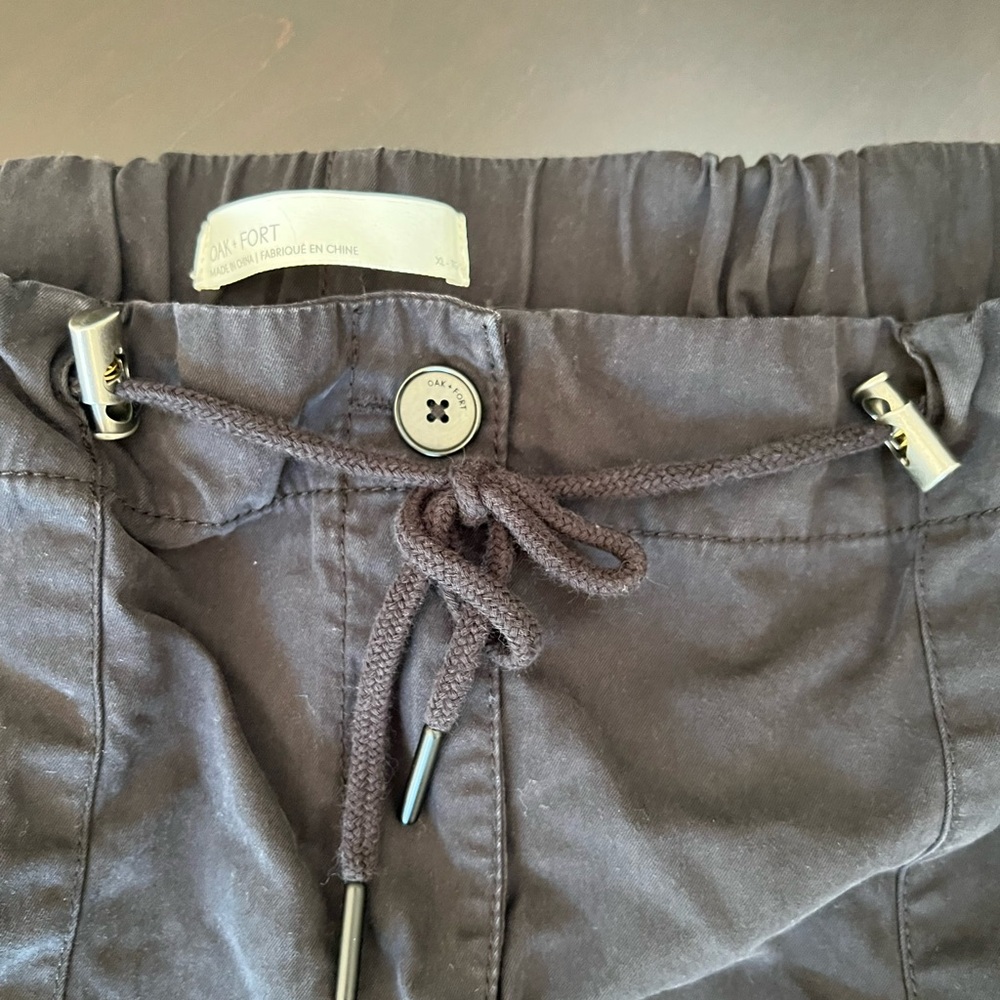 OAK + FORT Charcoal Midi Cargo Skirt